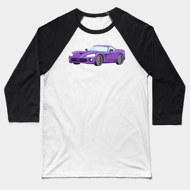 Cars Purple One Baseball T-Shirt by Socity Shop